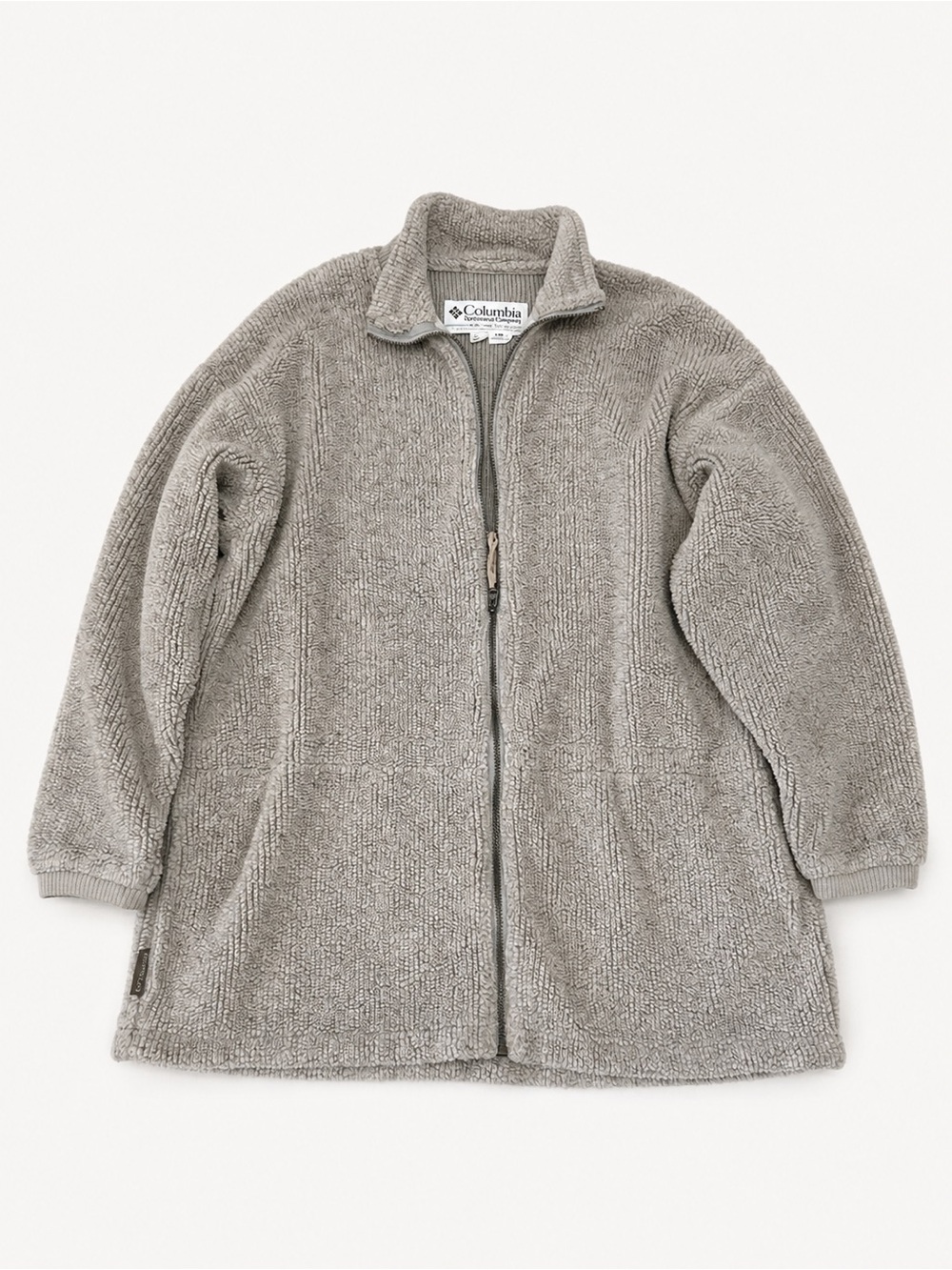 Columbia Taupe Full-Zip Sherpa Jacket